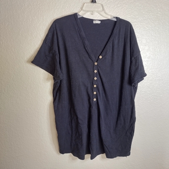 Free People Intimately Free People Oversized Tunic Short Sleeve Top sz M - Picture 1 of 6